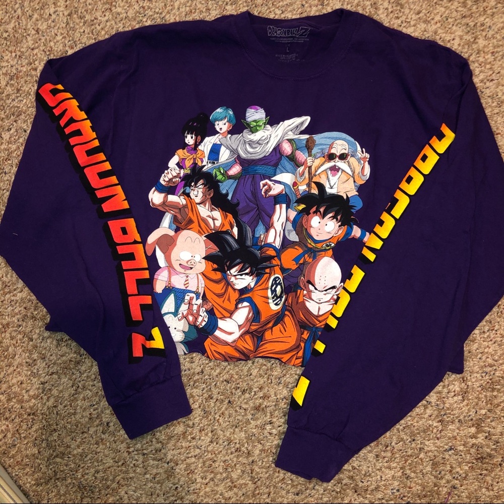Dragon ball z long sleeve crop top